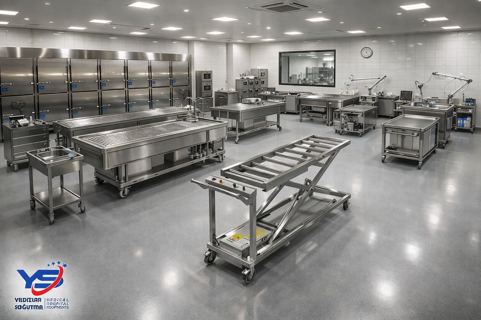 Yandan Yüklemeli Morg Dolapları & Baştan Yüklemeli Morg Ünitesi – Hijyenik Tasarım