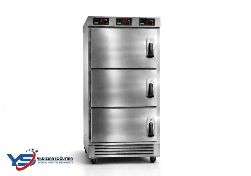 3 Üniteli Morg Ünitesi | 3 Gözlü Morg Dolabı Teknik Özellikler Hastane Tipi 3 Üniteli Morg | Dijital Kontrollü Morg Dolabı