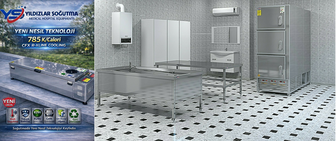 1-2-3 üniteli morg (önden/yandan yüklemeli), yıkama üniteli morg, gasil (teneşir) masası, kefenleme masası ve klimalı tabut çözümleri. Türkiye geneli keşif, kurulum ve teknik servis.