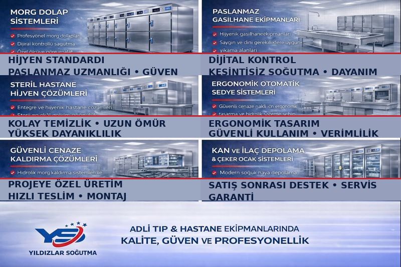 "Gasil masası ve gasilhane ekipmanları – Yıldızlar Soğutma"