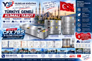 Yıldızlar Soğutma yeni nesil klimalı tabut, soğutmalı tabut ve cenaze soğutma sistemi üretimi, satışı ve Türkiye geneli teslimatı
